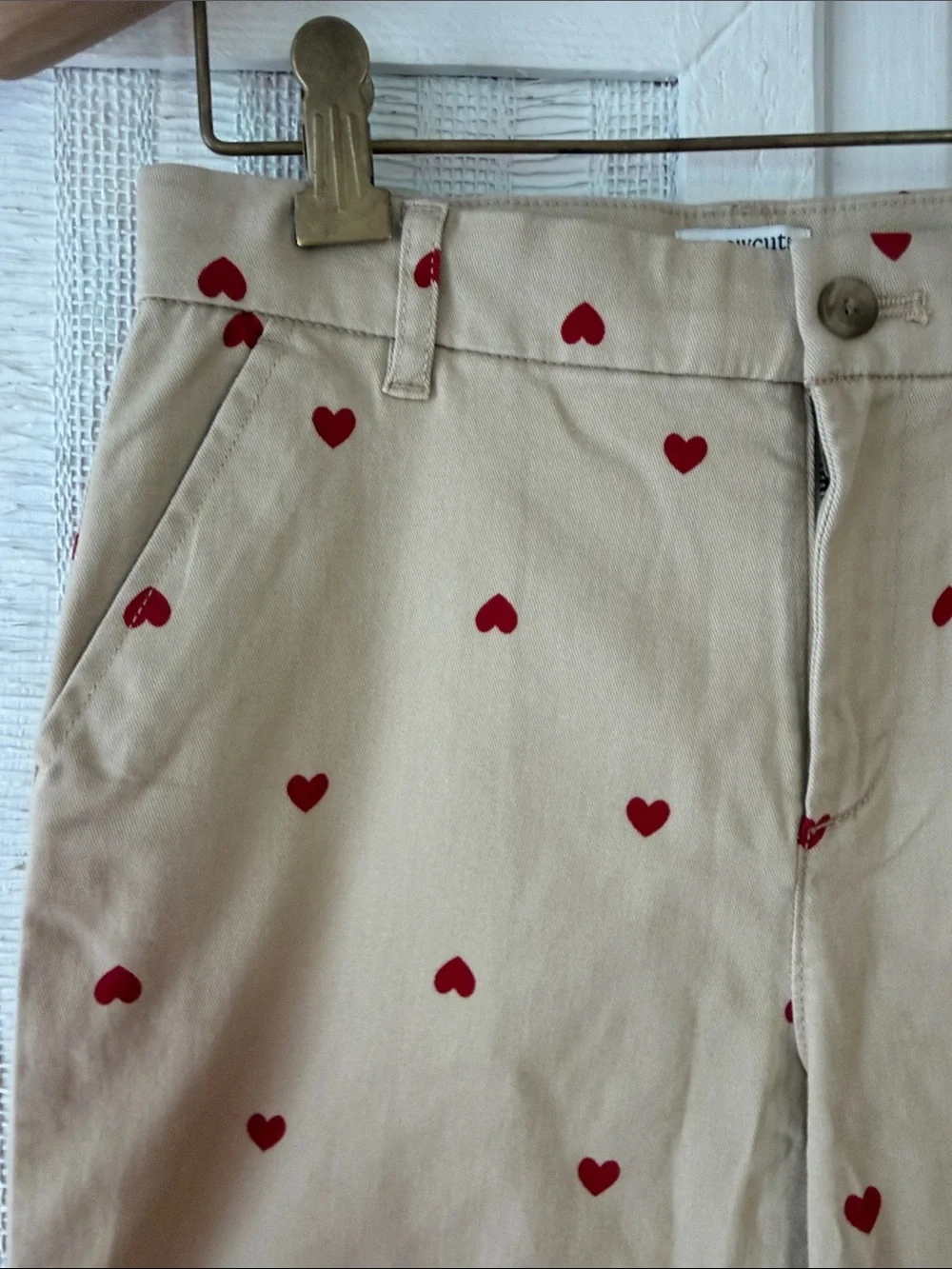 Very cute girls size 10 pants with red hearts. NWOT